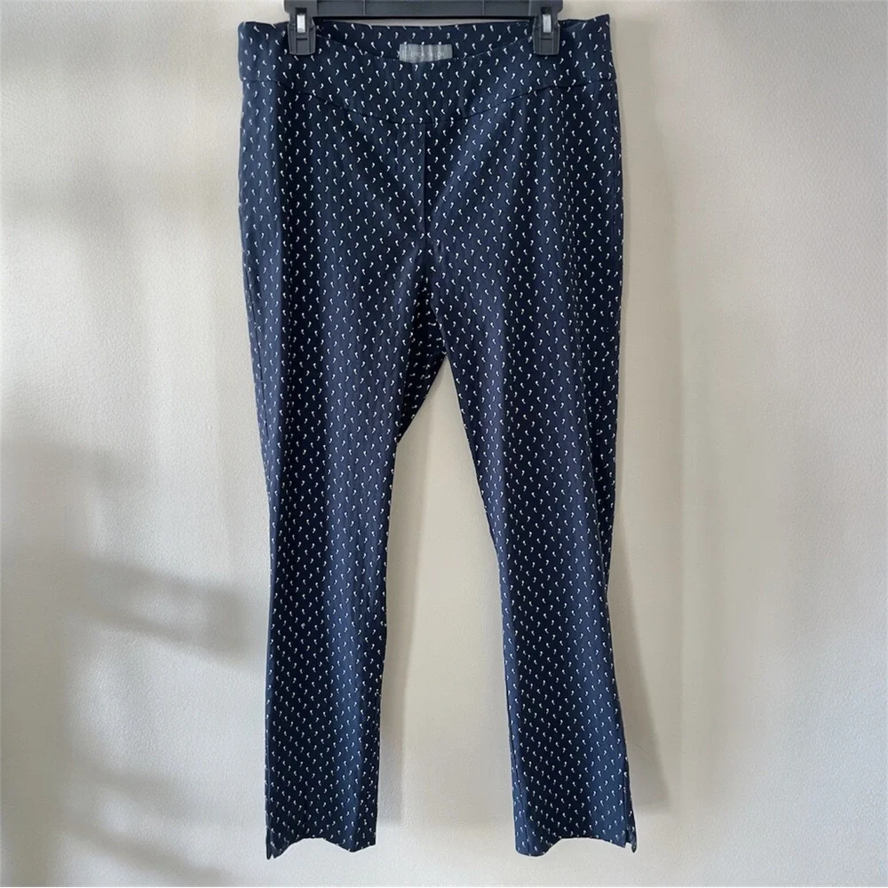 Erica Taylor Jacquard Pull-on Straight Leg Patterned Pants - 1X